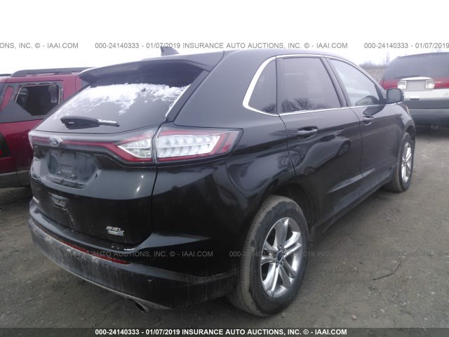 2FMTK4J91FBB63433 - 2015 FORD EDGE SEL BLACK photo 4