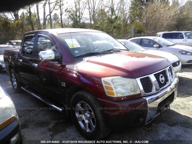 1N6AA07A24N532081 - 2004 NISSAN TITAN RED photo 1