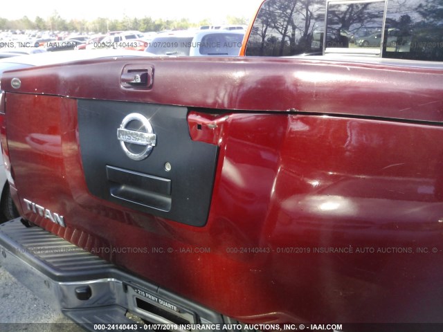 1N6AA07A24N532081 - 2004 NISSAN TITAN RED photo 6