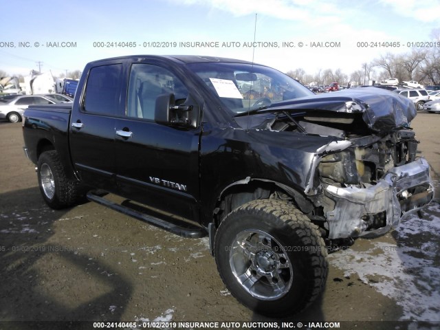 1N6AA07B86N573942 - 2006 NISSAN TITAN XE/SE/LE BLACK photo 1