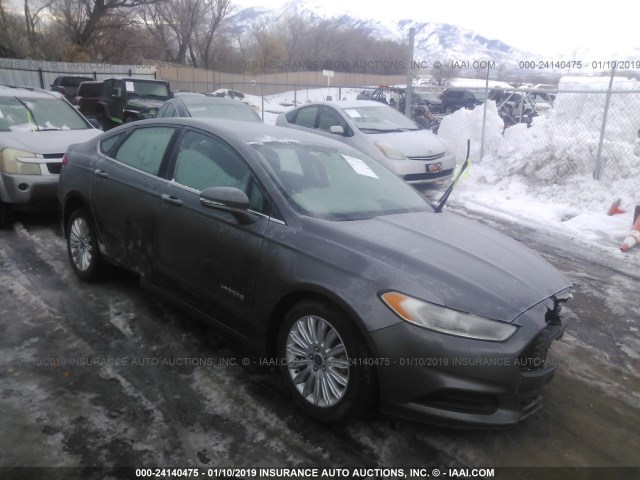 3FA6P0LU6DR370885 - 2013 FORD FUSION SE HYBRID GRAY photo 1