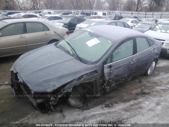 3FA6P0LU6DR370885 - 2013 FORD FUSION SE HYBRID GRAY photo 2