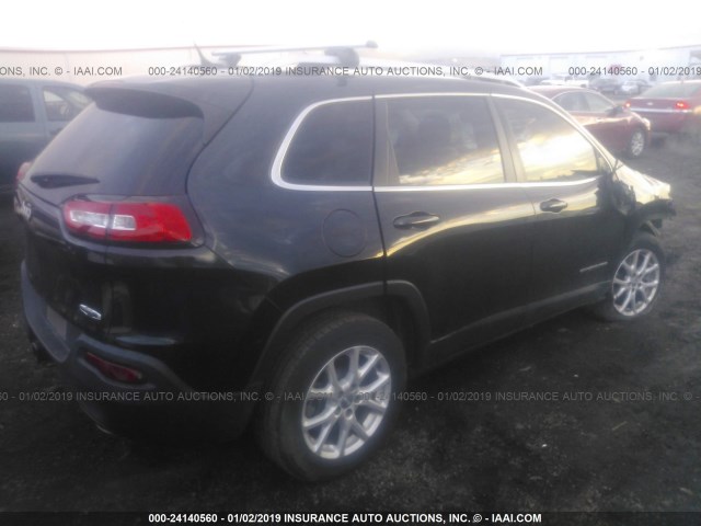 1C4PJLCS6EW267013 - 2014 JEEP CHEROKEE LATITUDE BLACK photo 4