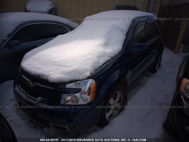 2CNDL037396216863 - 2009 CHEVROLET EQUINOX SPORT BLUE photo 2