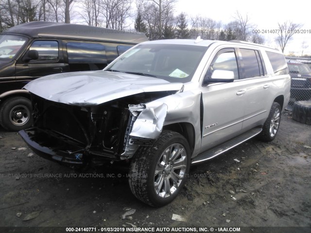 1GKS2HKJ1HR326893 - 2017 GMC YUKON XL DENALI SILVER photo 2