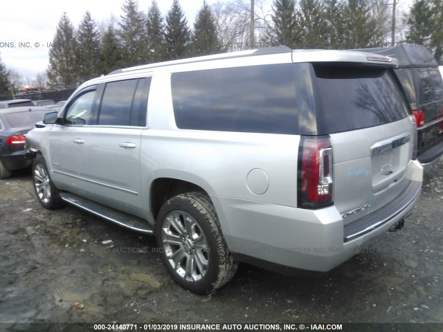 1GKS2HKJ1HR326893 - 2017 GMC YUKON XL DENALI SILVER photo 3