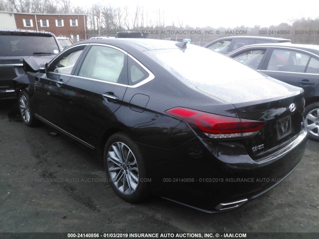 KMHGN4JE9FU044528 - 2015 HYUNDAI GENESIS 3.8L BLACK photo 3