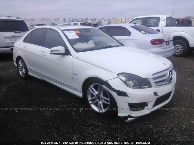 WDDGF4HB5CR213168 - 2012 MERCEDES-BENZ C 250 WHITE photo 1