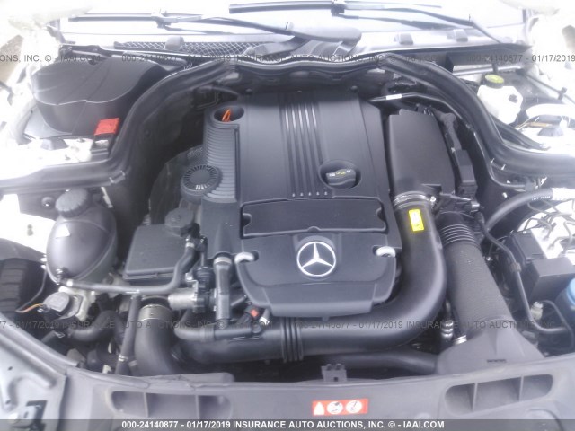 WDDGF4HB5CR213168 - 2012 MERCEDES-BENZ C 250 WHITE photo 10