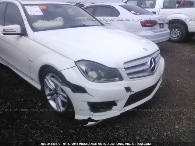 WDDGF4HB5CR213168 - 2012 MERCEDES-BENZ C 250 WHITE photo 6