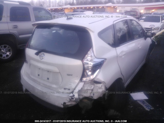 3N1CE2CP9FL389898 - 2015 NISSAN VERSA NOTE S/S PLUS/SV/SL/SR WHITE photo 4