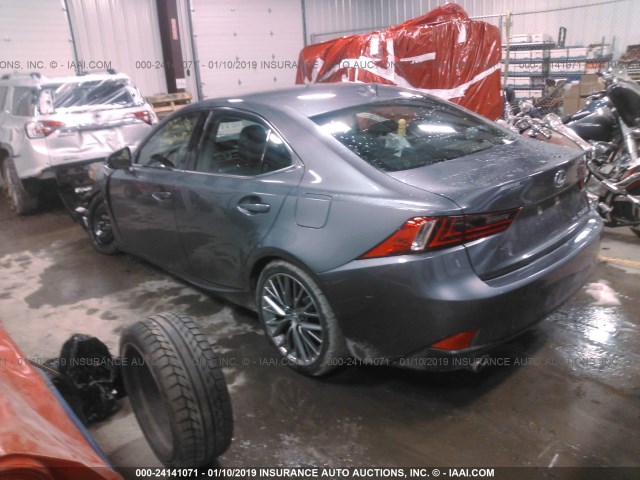 JTHCF1D29E5013948 - 2014 LEXUS IS 250 GRAY photo 3