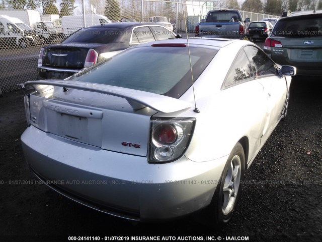 JTDDY38T4Y0011346 - 2000 TOYOTA CELICA GT-S SILVER photo 4