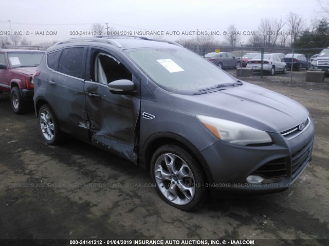 1FMCU9J95DUB07266 - 2013 FORD ESCAPE TITANIUM GRAY photo 1