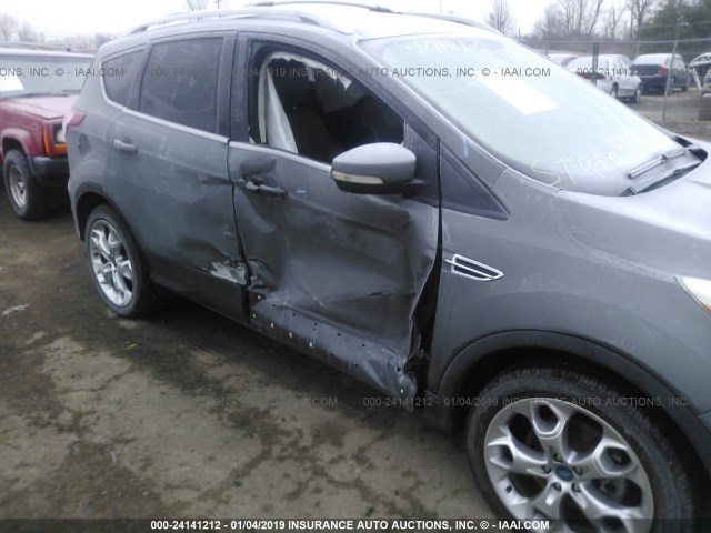 1FMCU9J95DUB07266 - 2013 FORD ESCAPE TITANIUM GRAY photo 6