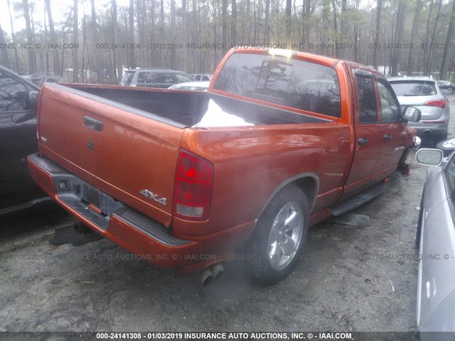 1D7HU18D25J640061 - 2005 DODGE RAM 1500 ST/SLT ORANGE photo 4