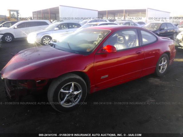 1G2WR1215XF349484 - 1999 PONTIAC GRAND PRIX GTP RED photo 2