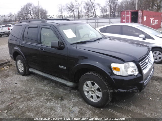 1FMEU73E87UB87996 - 2007 FORD EXPLORER XLT BLACK photo 1