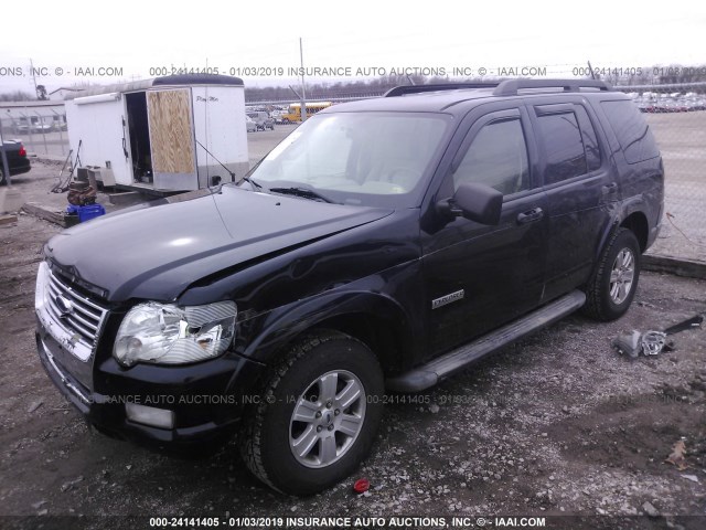 1FMEU73E87UB87996 - 2007 FORD EXPLORER XLT BLACK photo 2