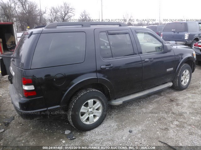 1FMEU73E87UB87996 - 2007 FORD EXPLORER XLT BLACK photo 4