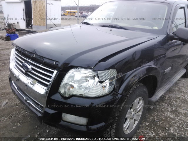 1FMEU73E87UB87996 - 2007 FORD EXPLORER XLT BLACK photo 6