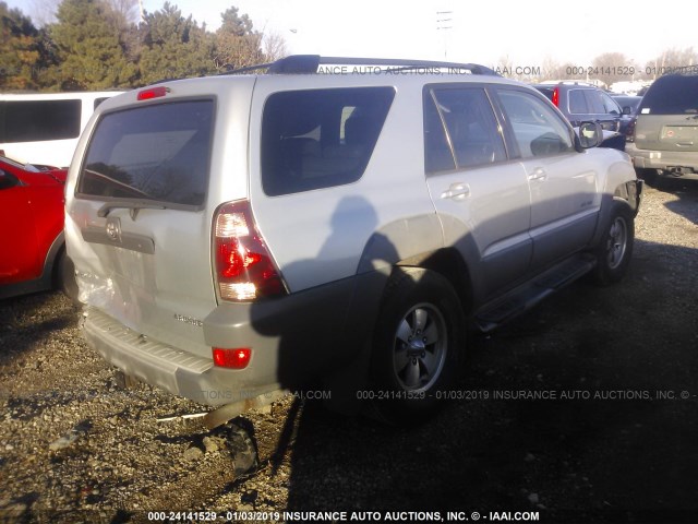 JTEBU14R830002509 - 2003 TOYOTA 4RUNNER SR5/SPORT SILVER photo 4