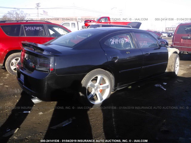 2B3LA73W46H472596 - 2006 DODGE CHARGER SRT-8 BLACK photo 4