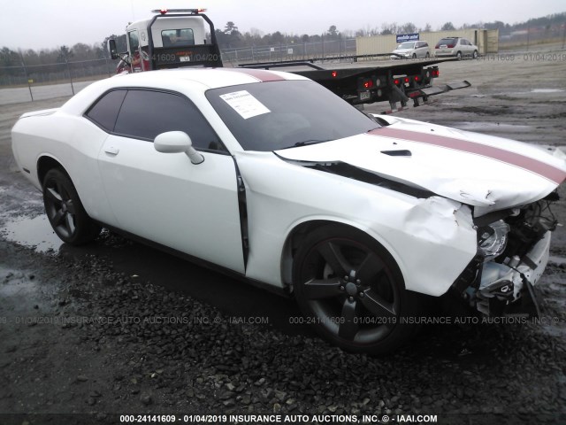 2C3CDYAGXDH737420 - 2013 DODGE CHALLENGER SXT WHITE photo 1