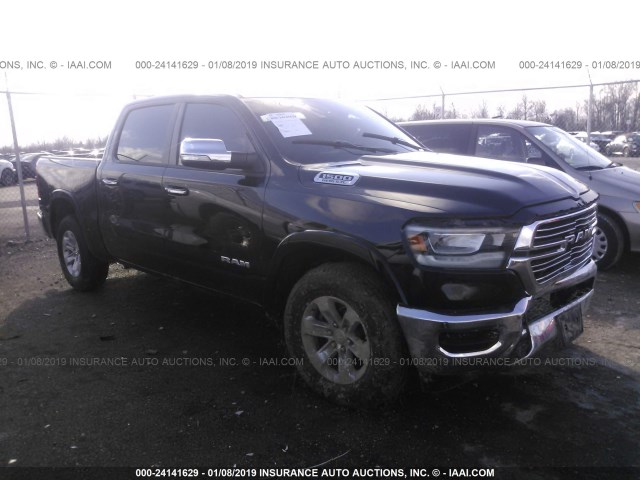 1C6SRFJT0KN624663 - 2019 RAM 1500 LARAMIE BLACK photo 1