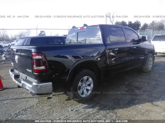 1C6SRFJT0KN624663 - 2019 RAM 1500 LARAMIE BLACK photo 4