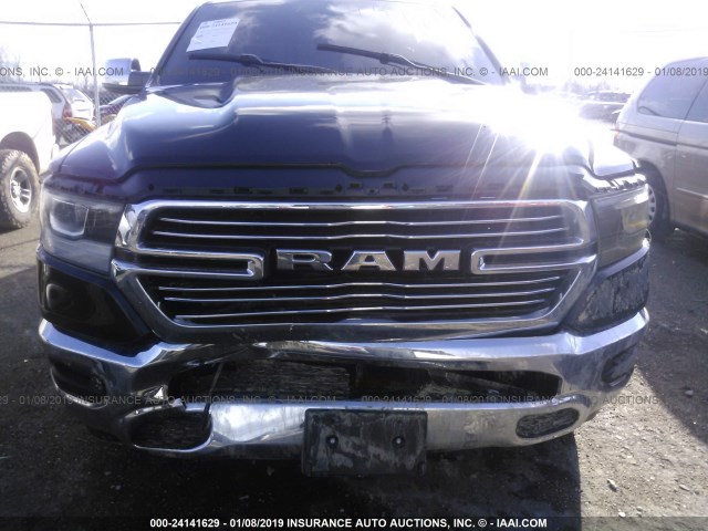 1C6SRFJT0KN624663 - 2019 RAM 1500 LARAMIE BLACK photo 6