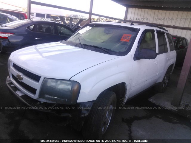 1GNDT33S992115938 - 2009 CHEVROLET TRAILBLAZER LT WHITE photo 2