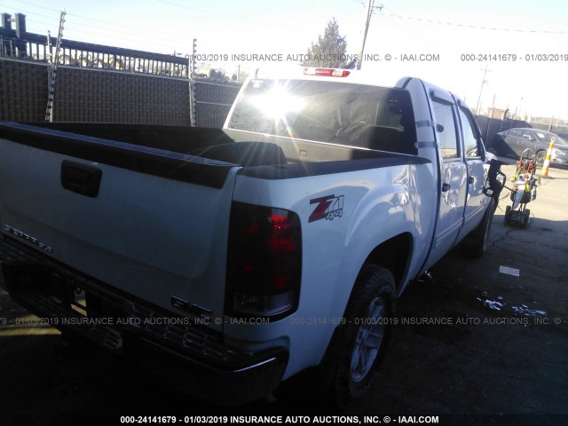 3GTEK13M68G100289 - 2008 GMC SIERRA K1500 WHITE photo 4