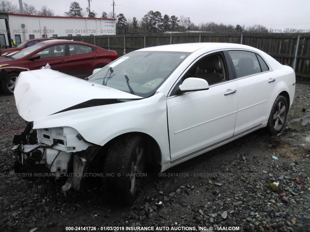 1G1ZC5EU0CF260870 - 2012 CHEVROLET MALIBU 1LT WHITE photo 2