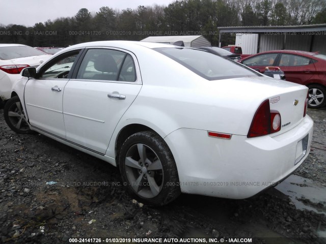 1G1ZC5EU0CF260870 - 2012 CHEVROLET MALIBU 1LT WHITE photo 3