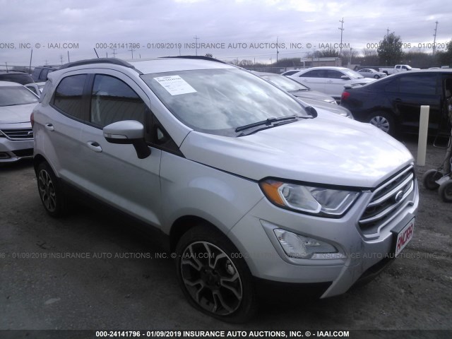 MAJ3P1TE3JC237349 - 2018 FORD ECOSPORT SE SILVER photo 1