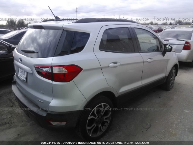 MAJ3P1TE3JC237349 - 2018 FORD ECOSPORT SE SILVER photo 4