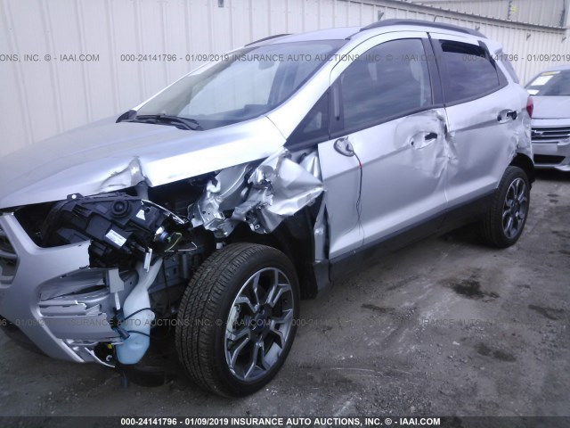 MAJ3P1TE3JC237349 - 2018 FORD ECOSPORT SE SILVER photo 6