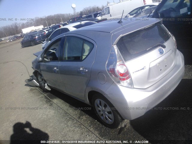 JTDKDTB36C1018507 - 2012 TOYOTA PRIUS C SILVER photo 3