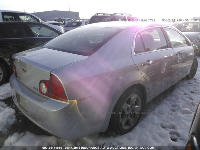 1G1ZA5E0XAF179407 - 2010 CHEVROLET MALIBU LS SILVER photo 4