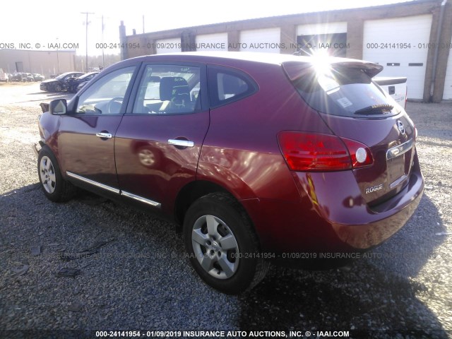 JN8AS5MV9CW388207 - 2012 NISSAN ROGUE S/SV MAROON photo 3