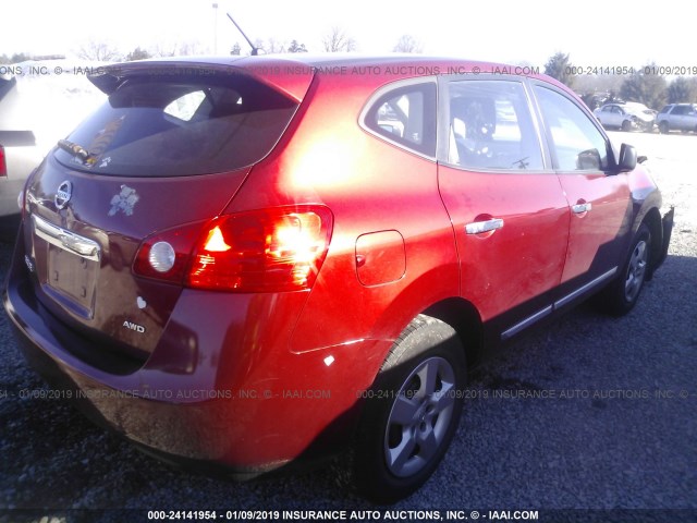 JN8AS5MV9CW388207 - 2012 NISSAN ROGUE S/SV MAROON photo 4