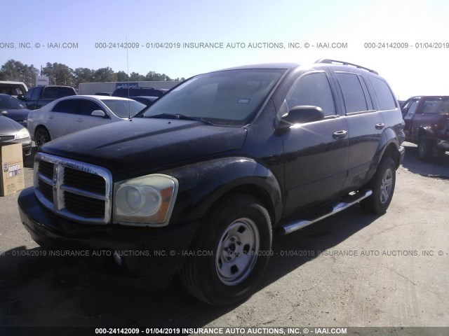 1D4HD48N56F143145 - 2006 DODGE DURANGO SLT BLACK photo 2