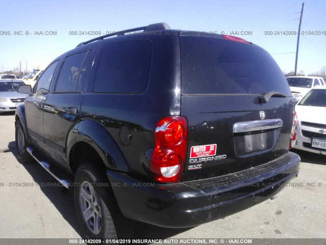 1D4HD48N56F143145 - 2006 DODGE DURANGO SLT BLACK photo 3