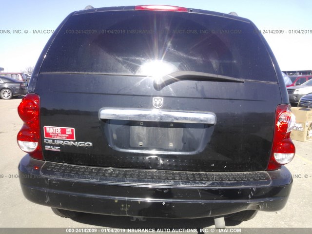 1D4HD48N56F143145 - 2006 DODGE DURANGO SLT BLACK photo 6