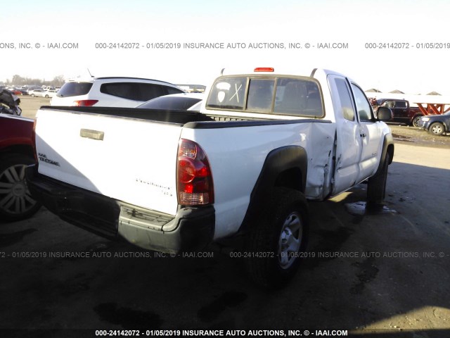 5TFTU4GN0DX042238 - 2013 TOYOTA TACOMA PRERUNNER ACCESS CAB WHITE photo 4