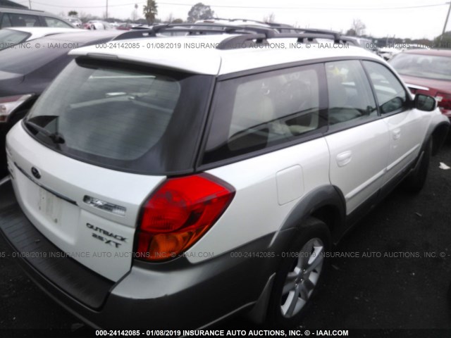 4S4BP67C356332537 - 2005 SUBARU LEGACY OUTBACK 2.5 XT LIMITED WHITE photo 4