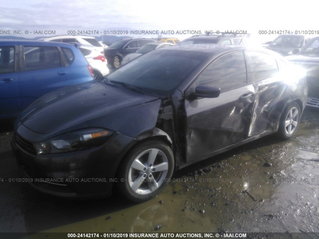 1C3CDFBB6GD766213 - 2016 DODGE DART SXT GRAY photo 2