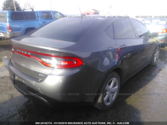 1C3CDFBB6GD766213 - 2016 DODGE DART SXT GRAY photo 4