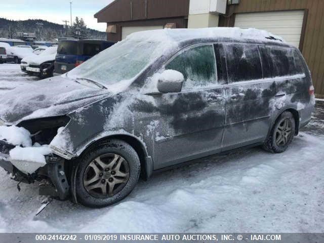 5FNRL38727B401658 - 2007 HONDA ODYSSEY EXL GRAY photo 2